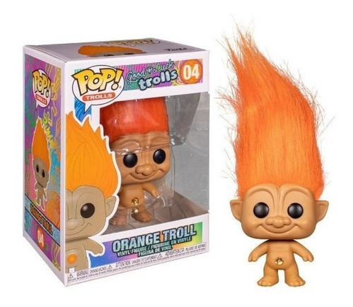 Muñeco Funko Pop 04 Orange Troll - Good Look Trolls Edu