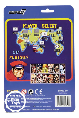 Super 7 - Reaction - Capcom - Street Fighter Ii - M. Bison