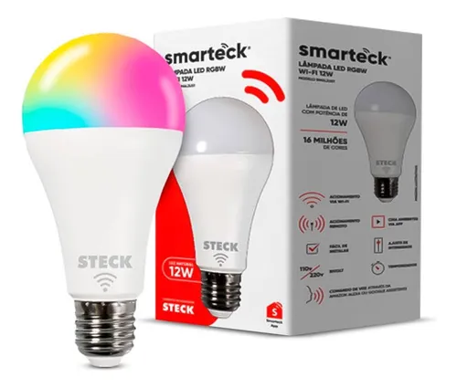 Lâmpada Inteligente Smarteck 12w Wi-fi, Alexa, Google E Siri Cor da luz RGB 110V/220V
