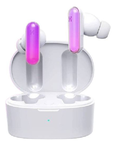 Audífono in-ear gamer inalámbrico Hhogene G-PODS blanco con luz  rgb LED