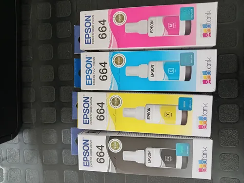 Pack De 4 Tintas Epson Original T664 L210 L380 L455 L480