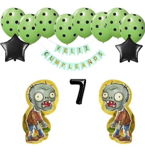 Pack De Globos De Plantas Vs Zombies X 16 Unidades Planta Vs Zombies Nro. 7