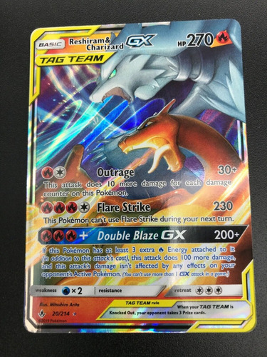 Reshiram & Charizard Gx Original Pokemon Tcg