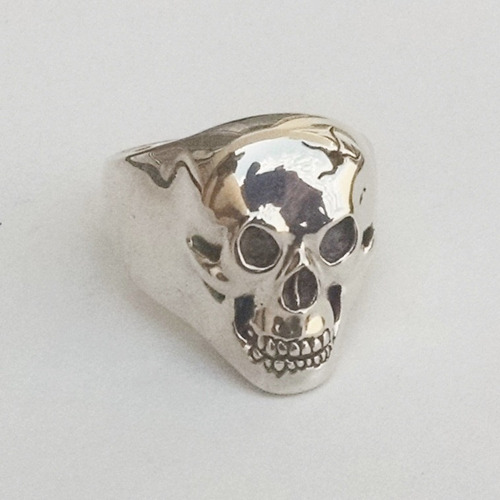 Anillo En Forma De Calavera De Plata Sólida .925 (sterling)