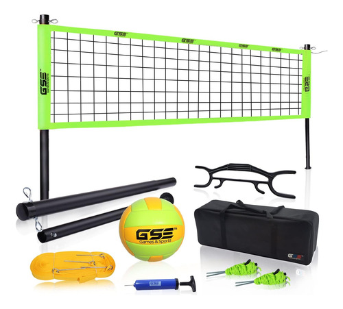 Conjunto Combinado Portátil De Bádminton Y Voleibol Gse Para