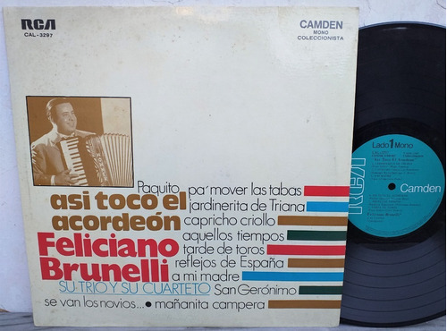 Feliciano Brunelli - Asi Toco El Acordeon - Lp Promo 1971