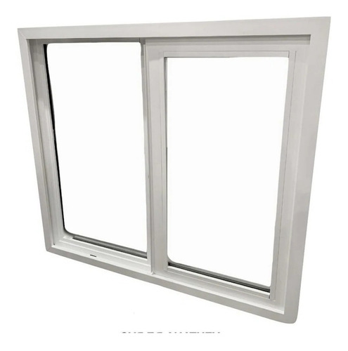 Ventana Para Baño Corrediza 80x40 Marco 35mm Con Vidrio