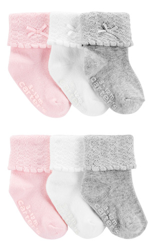 Set De 6 Pares De Medias Con Puño Carters 0-3m Flaber 