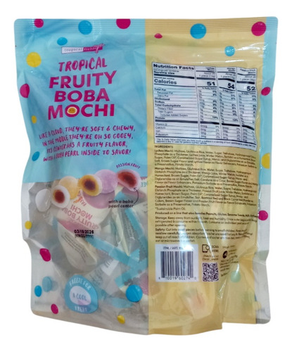 Mochi Dulce Bolsa Res Sabores Mango, Lychee Y Passion Fruit