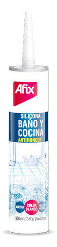 Silicona Blanca 280ml Baño Cocina Afix