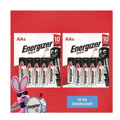 Pila Energizer Max Alcalina Aa Con 16 Unidades 1.5v 