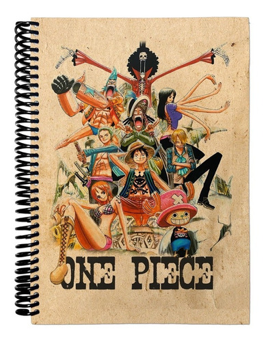 Cuaderno Libreta Anotador A5 Tipo Agenda - One Piece 06