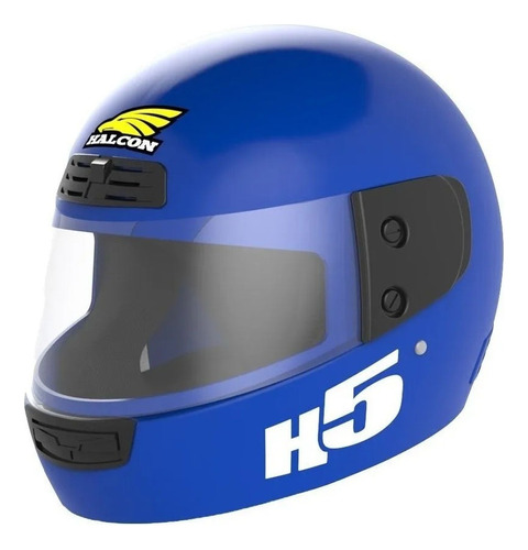 Casco Para Moto Integral Halcon H5 Azul Talle L 