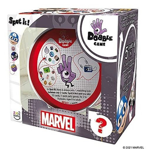Imagen 2 de 6 de Juego De Cartas Para Niño Spot It! Marvel Emojis Card Game |