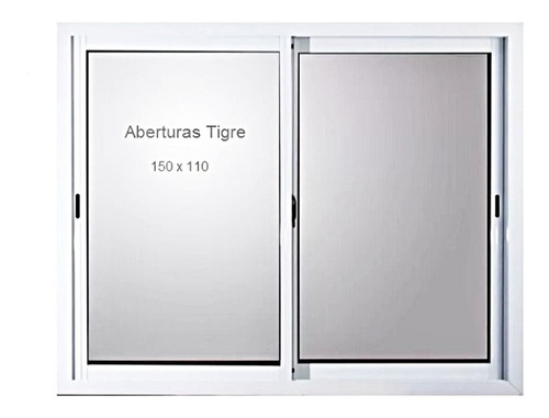 Ventanas Aluminio Blanco 160x110 Vidrio Entero 4mm  