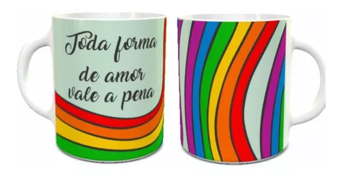 Caneca Preta Personalizada - LGBT com Nome do Casal