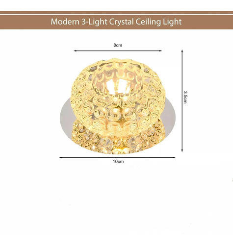 Lámpara De Techo Cristal Colgante Iluminación Moderna