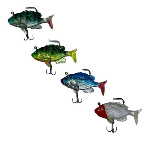 Señuelos Goma Mojarra Softminnow Pateja-anz. 6cm -11g- 4u.