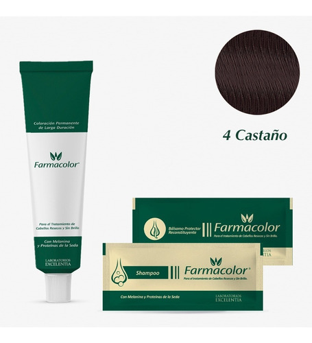 Farmacolor Indiv. Castaño N° 4 X 1 Estuche. De Fábrica.