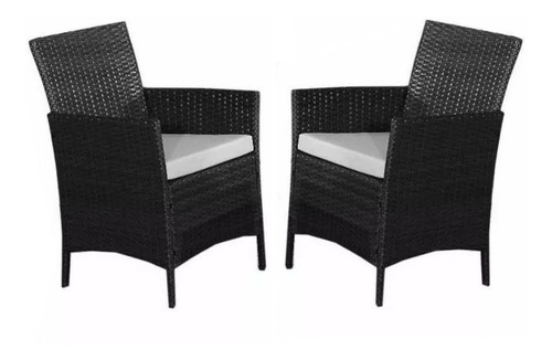 Juego Living Jardín Ratan Mesa + Sillon 2 Cuerpos + Asientos