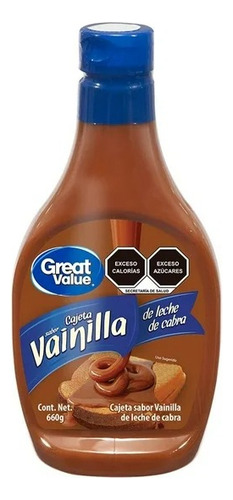 Cajeta Great Value Sabor Vainilla De Leche De Cabra 660 G