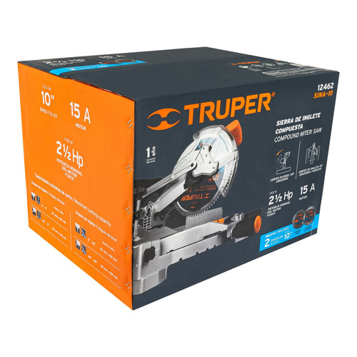 Sierra De Inglete Para Corte En Aluminio, 10'' 1900W, Truper 12462