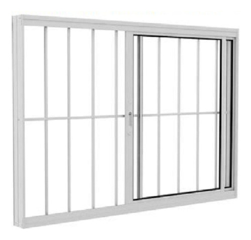 Ventana Aluminio Blanca Importada Con Reja 120x100