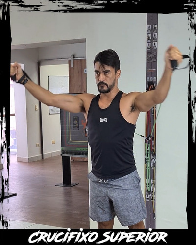 Imagem 7 de 9 de Treinamento Em Vídeos + Equipamento Fixo + Extensores 115kg
