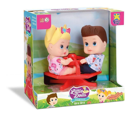 Imagem 3 de 5 de Kit 3 Bonecas Bebê Little Dolls - Gira + Balanço - Divertoys