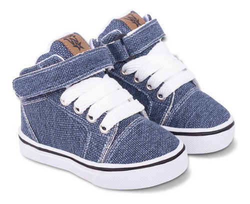 Zapatillas Para Bebes Botita Panama Azul Talles Del 17 Al 26