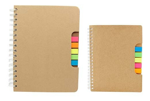 Libreta Ecológica Con Espiral Y Notas Adheribles Grandes