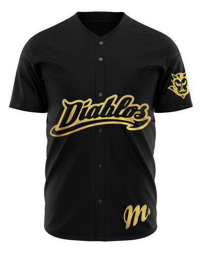 Camisola Jersey Béisbol Diablos Rojos De Mexico Dorado