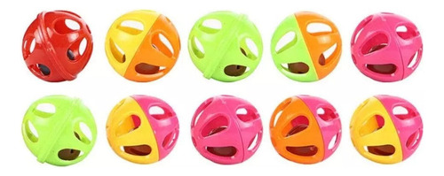 De / 20x Pelota Juguete For Gatos Con Cascabel Color