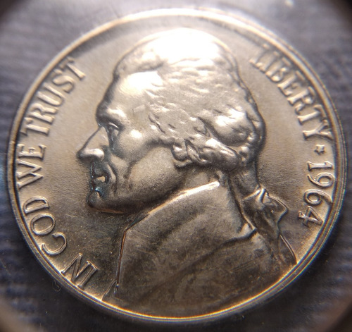 Moneda 5 Centavos Jefferson 1964 Five Cents. 