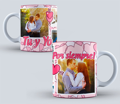 Imagen 2 de 10 de 15 Plantillas Para Sublimar Tazas - Dia Del Amor - Psd