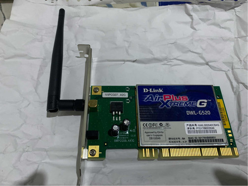 Tarjeta Inalámbrica Pci D-link Dwl-g510