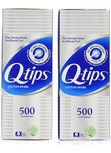 Q-tips Algodón Hisopos 500 Ea (paquete De 2)