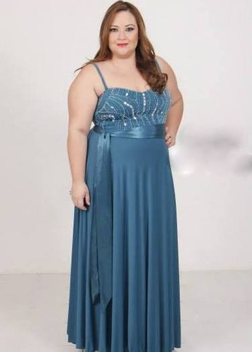 Vestidos Gala Piedreria Talles Especial Gorditas Moda Pasion