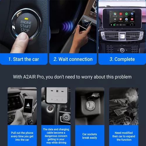 OTTOCAST Android Auto Inalámbrico Adaptador Wireless A2air Pro