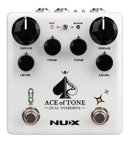 Pedal Blanco De Efecto Overdrive Nux Ndo-5 Ace Of Tone