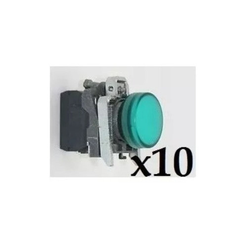 Luz Piloto Verde 22mm Con Led Ba9s (caja 10 Pz) Qgele
