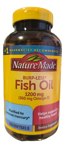 Fish Oil 1200 Mg. Omega 3 (360 Mg) Nature Made. 150 Cápsulas