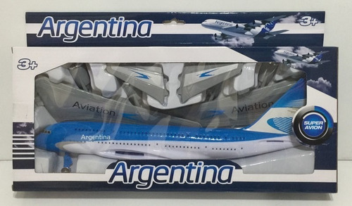 Avion Aerolinea Argentina Grande En Caja Jlt 380a-3 La Torre