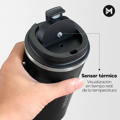 Imagen 7 de 9 de Vaso Térmico Acero Inox Anti Vuelco Display Frío Calor 510ml
