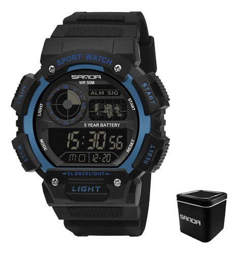 Reloj De Pulsera Sanda 6009 Digital Impermeable Para Hombre