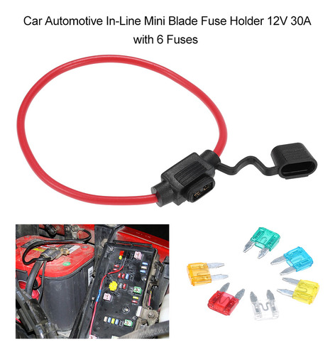 Portafusibles En Línea Para Automóviles, Minicuchillas, 12 V