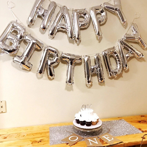 Set Globos Happy Birthday Feliz Cumpleaños 13 Piezas