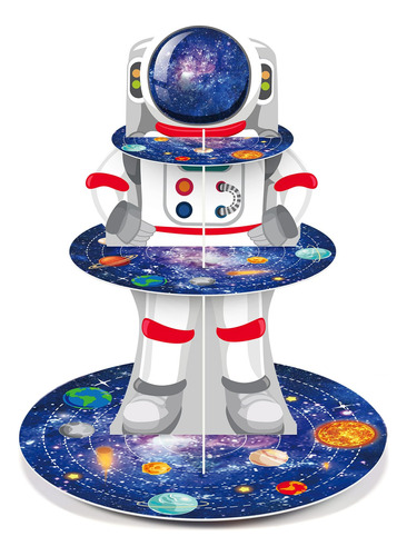 Zopeal Soporte De Astronauta Espacial Para Cupcakes Con Tema