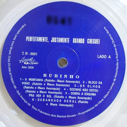 Rubinho E Mauro Assumpção Perfeitamente Justamente Lp Clear