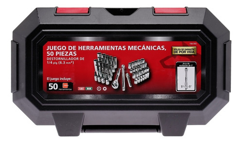 Husky 156593, Juego De Herramientas Mecanicas 1/4, 50 Pz